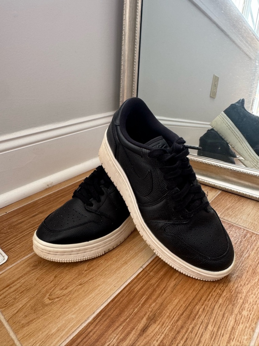 Nike Black Low-Top Sneakers with Off-White Sole